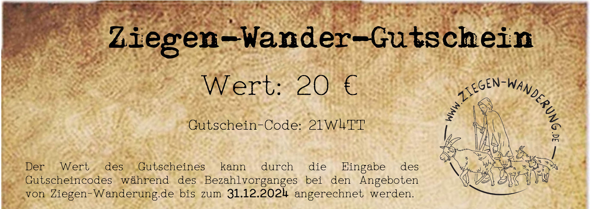 Ziegen-Wander-Gutschein