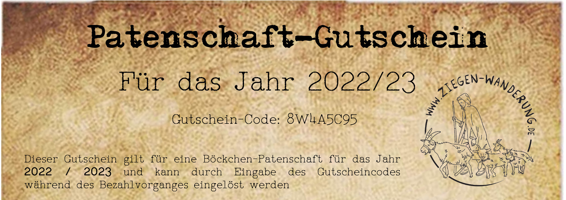 Patenschaft-Gutschein