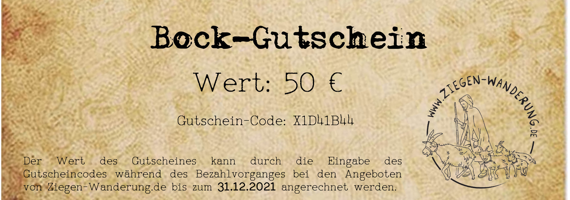 Bock Gutschein